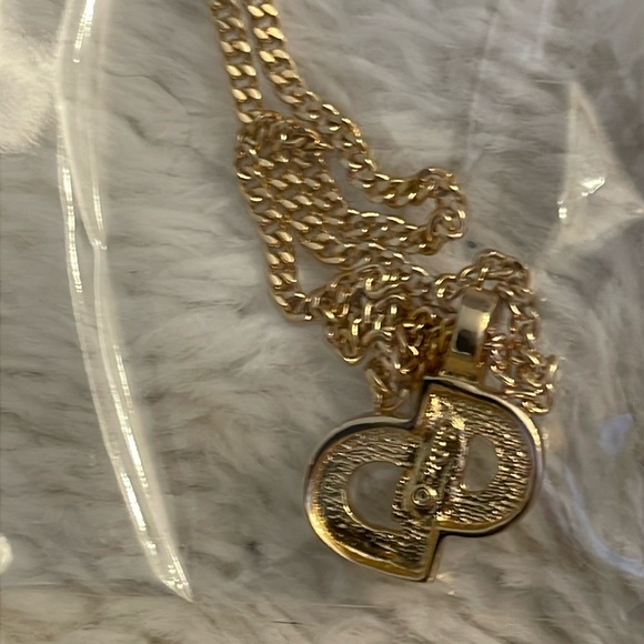 Auth Christian Dior Gold Logo Necklace! NWOT - Picture 5 of 5